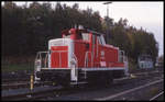 Rangierlok 360870 am 16.10.1993 im Bahnhof Marktredwitz.
