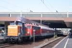 360 109-3 der BEG (Leihlok) + 115 332-9 rangieren mit einem AZ in Dsseldorf Hbf am 22.06.2008