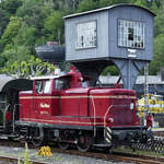 Die Rangierlokomotive 260 770-3 von Railflex wurde Anfang Juni 2019 im Eisenbahnmuseum Bochum eingesetzt.