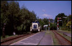 Diesellok 360577 rangierte am 30.5.1997 im Bahnhof Beelen.