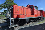 Die Diesellokomotive 360 583-9 war Mitte September 2019 in Eisenbahnmuseum Heilbronn ausgestellt.