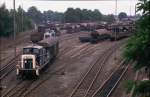361 161-3 rangiert im (Gterwagen-)Ausbesserungswerk Paderborn im Sommer 1989