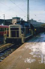 261 444-4 Rangiert im Hbf Saarbrcken Februar 1985