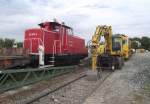 Aurgund umfangreicher Oberleitungs- und Gleisbauarbeiten auf der Frankenwaldbahn im Abschnitt Lichtenfels - Hochstadt-Marktzeuln stehen am 3.