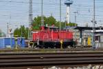 Die Mannheimer 362 547-2 stand am 17.04.2014 für die täglichen Rangierfahrten von Regionalwagen im Betriebshof Ludwigshafen zur Verfügung.