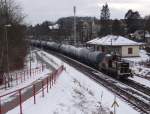 291 034-7 schleppte am 05.02.15 einen Kesselzug durch das Vogtland.