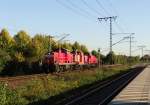 294 748-9, 362 388-1 und 261 045-9 zu sehen am 02.10.15 in Leipzig an der Messe.