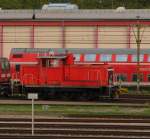 DB 362 362-6 am 19.09.2015 beim rangieren am DB Werk Erfurt.