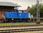 Press 363 027-1 abgestellt im Hauptbahnhof von Stralsund am 25. September 2020.