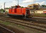 Die BR 363 155-3 bei Rangierarbeiten in Regensburg HBF am 14.08.2007