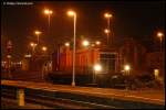 363 815-2 wartet am Abend des 29.10.07 auf neue Rangierarbeiten im Aalener Bahnhof.