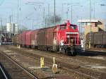 363 150-4 steht am 28.Januar 2008 im Abstellbereich des Bahnhofes Aalen.