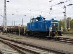 Die Pressnitztalbahn rangiert im Bahnhof Wismar.