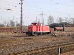 363 207-2 rangiert am 04.03.2009 im Gterbahnhof Magdeburg-Rothensee.