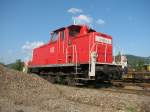 363 623-0 steht hier im Freiburger Gterbahnhof am 22.05.2010.