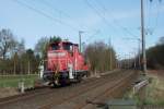 Die 363 185-0 Solo am 24.03.2012 in richtung Leer, hier bei Eisinghausen.