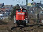 363 720-4 fhrt am 27.03.2012 auf der KBS 480 von Aachen Hbf kommend nach Aachen Rothe Erde, um dort eine Dosto-Garnitur fr das BW zu holen.