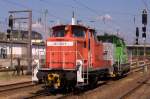 363 446-6 und 0650 108-0 (BR 279/Vossloh G6) stehen am 16.07.2013 im Cottbuser HBf.