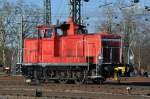 DB Rangierlok BR 363 103-3 am Badischen Bahnhof in Basel.