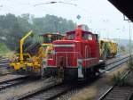 363 622-2 und ein Bauzug parkten am Lüneburger Bf. 09.08.14