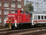 Am 28.7 rangierte 363 223-9 ein paar IC Wagen aus der Wagenwerkstatt auf die Abstellgleise und setzte dort diese zu einem IC zusammen.
