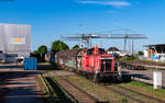 363 649 mit H-Wagen als Rangierfahrt im Kehler Hafen 28.4.24