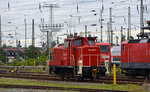 363 685 der RP Railsystems rangierte am 21.06.16 auf dem östlichen Teil des Leipziger Gleisvorfeld.