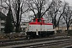 364 847-4 von er ELBA Logistik am 17.01.2015 im Bahnhofsareal von Müllheim (Baden) abgestellt und wartet auf neue Aufgaben.