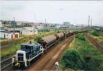 364 855-7 beim Rangieren in Nordhausen (1996-97, Scan)