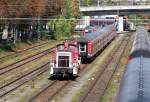 Rangierbetrieb auf dem Hauptbahnhof Ulm mit der 365 139-5 am 03.10.2004