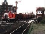 365 729-3 mit bergabegterzug Wanne-Eickel-Gronau auf Bahnhof Gronau am 03-01-1995.