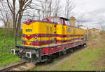 423 002-5  Rosi  (98 80 3423 002-5 D-LTB/TT | V 90 002 | KHD DG 1200 BBM) ist noch immer an selber Stelle im Bahnhof Teutschenthal abgestellt.