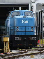Die FSi-Diesellokomotive Deutz DG 1200 BBM war Anfang August 2021 in Hattingen zu sehen.