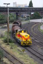 EH 574 am 31.07.10 in Duisburg in der Nhe der Kokerei Schwelgern.