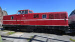 Die Diesellokomotive 280 005-0 stand Anfang September 2021 im Eisenbahnmuseum Koblenz.