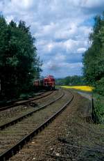 Hier ist die V 80 unterwegs in Richtung Marktschorgast