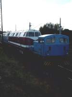 Die Chemnitzer V22 002 mit der Glauchauer 118 und der V240 auf den Weg nach Niederwiesa