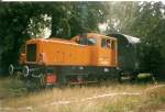 312 009 befuhr mit einer Donnerbchse im August 1998 das Gelnde in Jterbog Altes Lager wo Bernd Falz seine Loksammlung hatte.