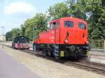 312 353 stand am 04.07.2009 bei einem Bahnhofsfest in Wittenberge.