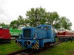 TEV V22 (ehem. Werklok Bw Weimar) am 25.05.2013 beim 18. Eisenbahnfest unter dem Motto  DR E-Loktreffen  des Thringer Eisenbahnvereins im ehem. Bw Weimar.