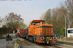 Lok 4 der Stadtwerke Essen wurde am 31. März 2014 auf der Essener Hafenbahn fotografiert.