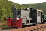 01. Oktober 2012, im Gelände des Bahnhofs Obstfelderschmiede steht Kö 4834 vor einem kurzen Hilfszug. Sie wurde 08.11.1935 an die DRG ausgeliefert und am 30.12.1998 in Saalfeld ausgemustert.