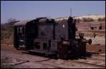 Die  Bahnhofslok  in Gernrode: Köf II 100617 am 17.3.1990