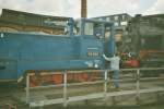 V15 1001 rangiert mit BR 80 023 auf der Drehscheibe fr die Fotographen beim Dresdener Dampflokfest 2004