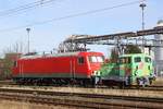 156 002-8 D-FWK geschoben von 3 312 109-2 am 22.03.2021 in Anklam - Lok für den Sirupzug Anklam - Aarberg auf deutscher Seite