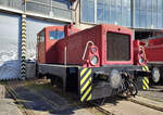 NeSA Werkslok V22 (Eisenbahn-Betriebsgesellschaft Neckar-Schwarzwald-Alb mbH) war beim Geraer Eisenbahnfest zusehn.