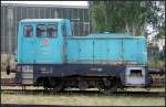 DB Services Lok 001 steht im Auengelnde des Betriebswerks (von ffentlichem Weg fotografiert, gesehen Cottbus 30.06.2010)