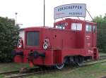 Diese ehmalige Werklok,die in Pasewalk im Einsatz war,steht am Eingang zum Eisenbahnmuseum Pasewalk.Aufnahme vom 07.August 2010.