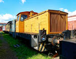 Ex DR-Kleinlok 312 242 am 30.08.2008 bei der Anhaltischen Bahn-Gesellschaft Dessau.
