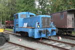 die fahrf�hige 102 082 (ehemalige V 23 von LKM noch mit Kasten von der V 15) ausgestellt zum Tag der Schiene am 20.09.2026 im Eisenbahnmuseum Schwarzenberg